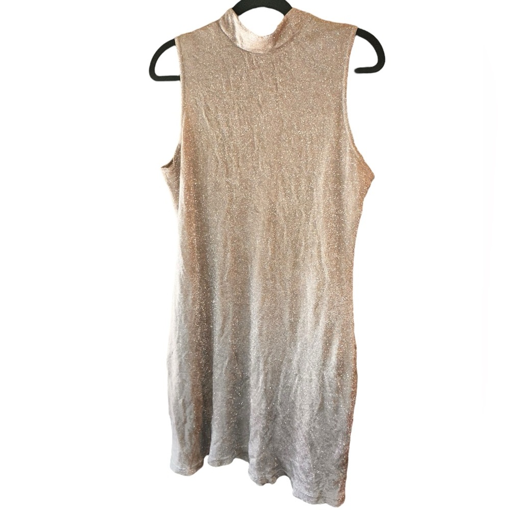 Gold Sleeveless Shimmer Mini Dress